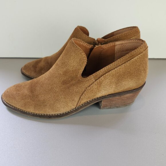 Lucky Brand Suede Feltyn Ankle Bootie Topanga Tan Women's Size 7 - Picture 2 of 8